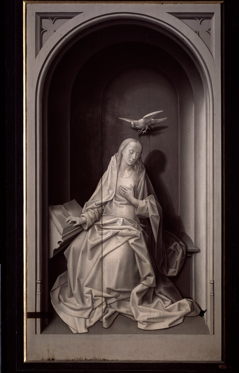La Virgen de la Anunciación, del Tríptico Portinari, c.1479 de Hugo van der Goes