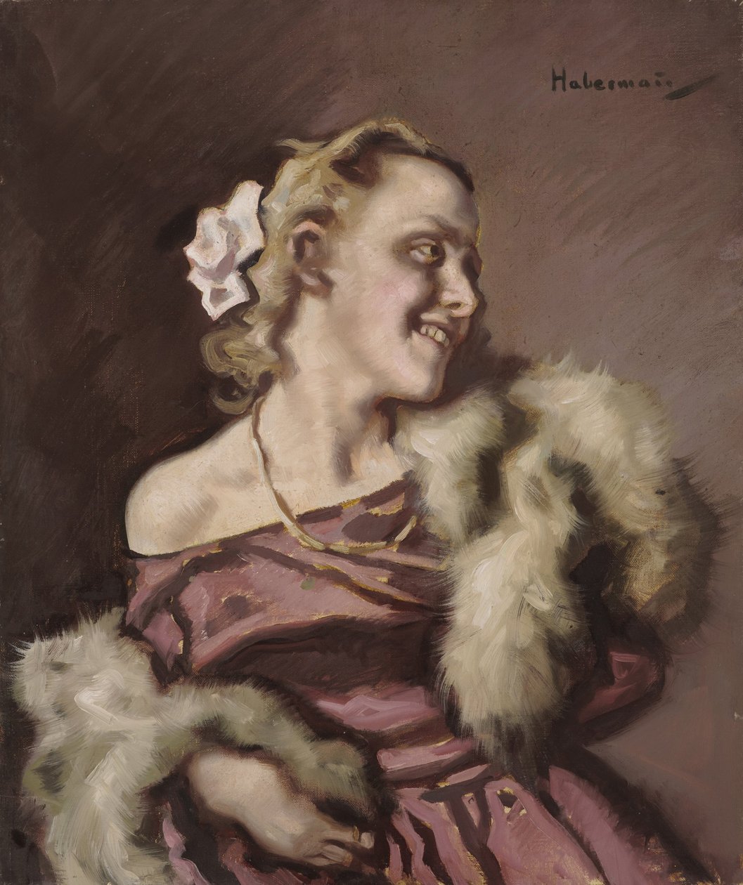 retrato de mujer de Hugo von Habermann