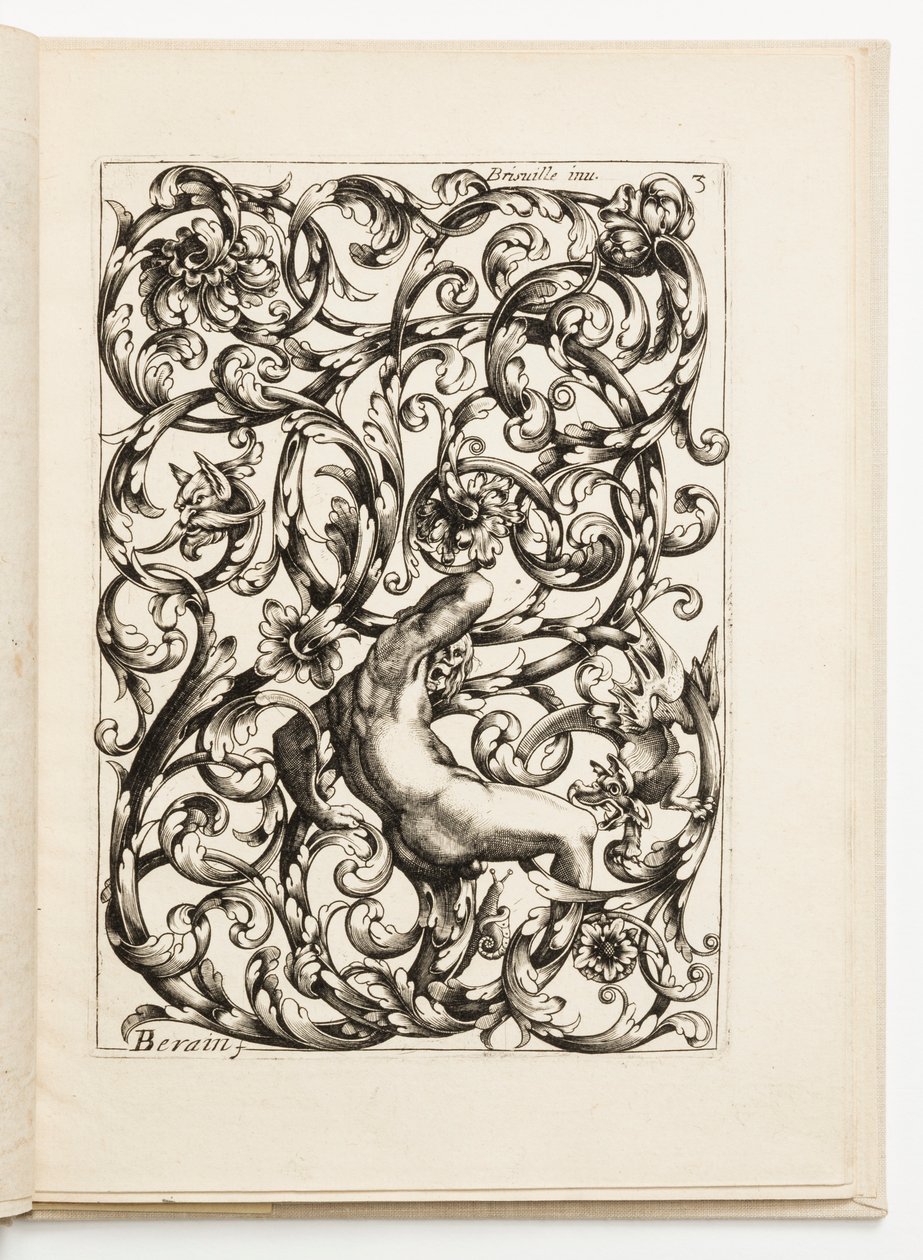 Lámina 3, de Diverses pièces de serruriers (Varios diseños para cerrajeros) de Hugues Brisville