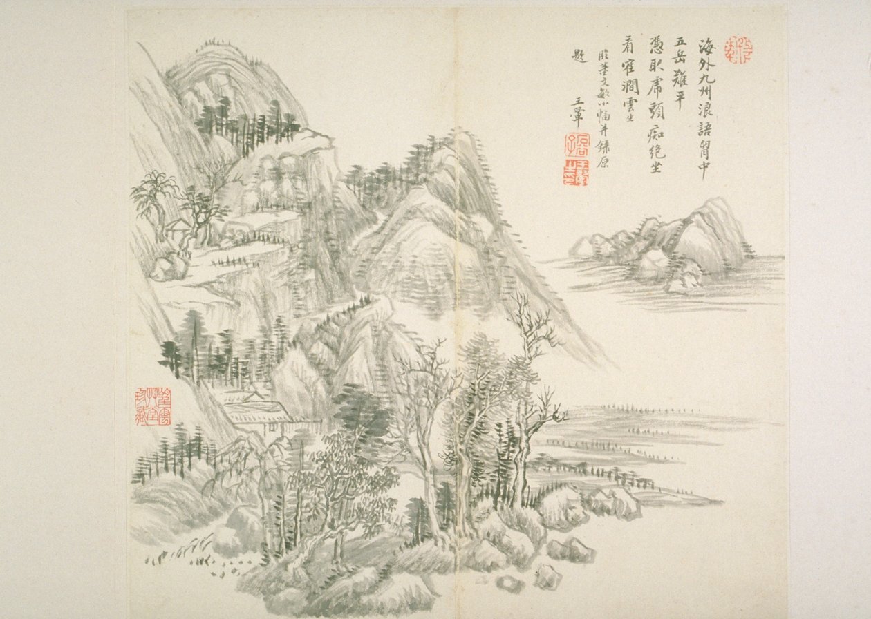 Album After Old Masters And Poems (álbum (10 hojas), tinta sobre papel) de Hui Wang