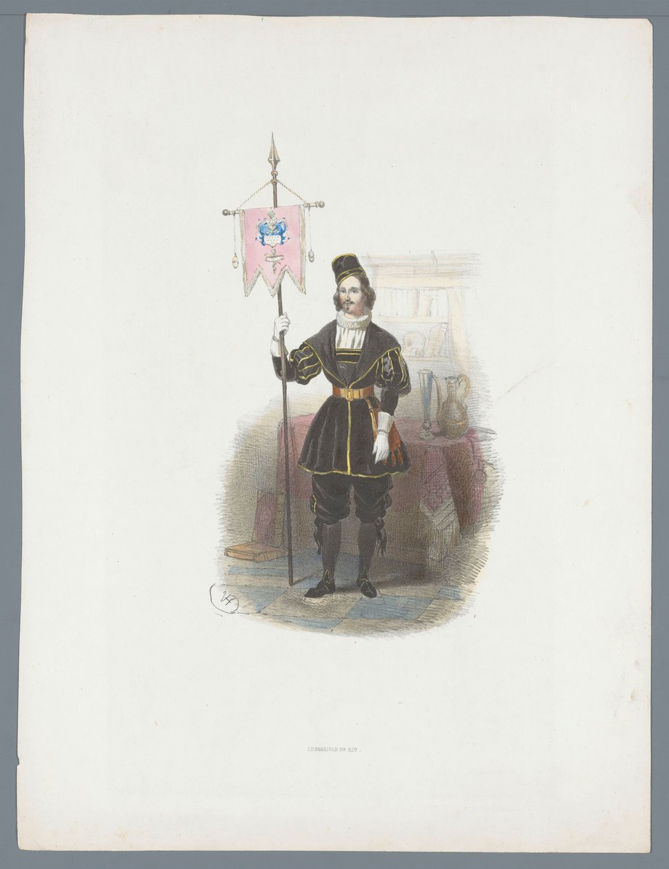 Hombre en traje histórico de Huib van Hove Bz