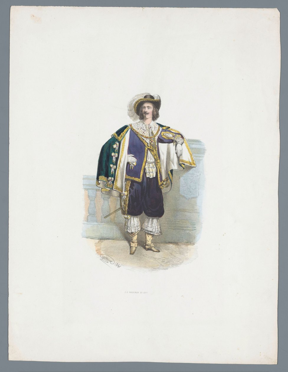 Hombre en traje histórico de Huib van Hove Bz