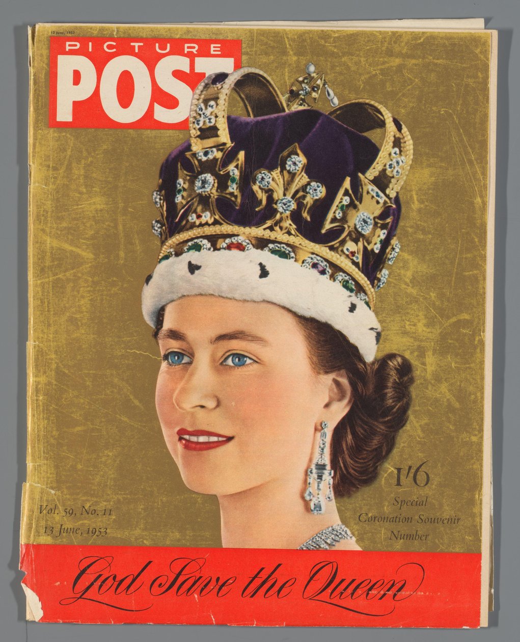 Copia de la edición especial del Picture Post por la coronación de la reina Isabel II, 13 de junio de 1953 Picture Post / Número de recuerdo especial de la coronación (título en el objeto) de Hulton Press Ltd.