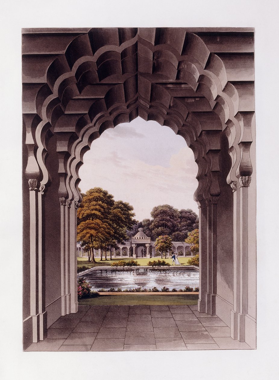 Un diseño arquitectónico con jardín de Humphry (after) Repton