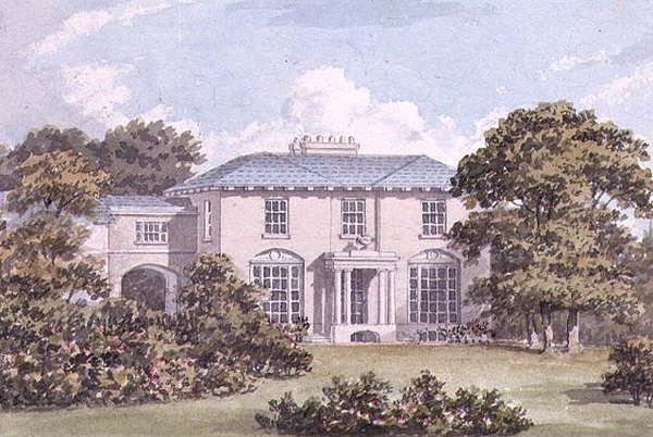 Diseño para el Frente Norte de una Casa en Clapham Common para William Holme de Humphry Repton