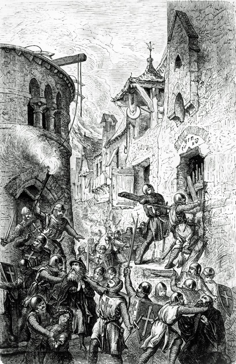 Antisemitismo y persecución de los judíos por los cruzados, 1881 de Hungarian School