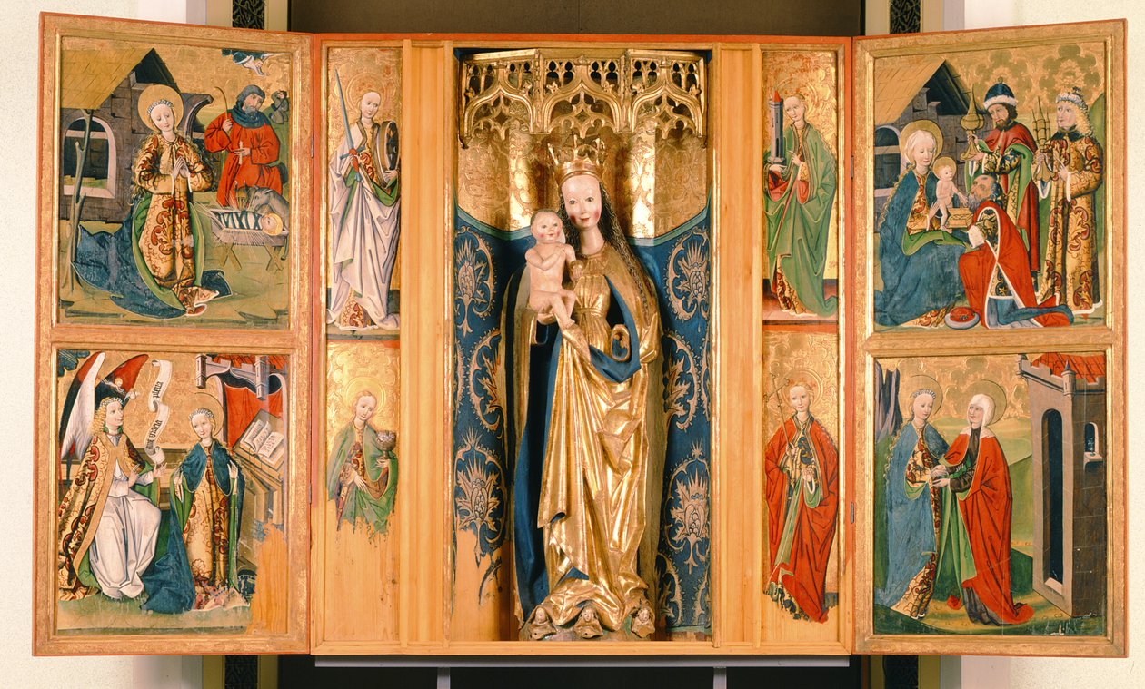 El Retablo de la Virgen María de Szepeshely, c.1480 de Hungarian School