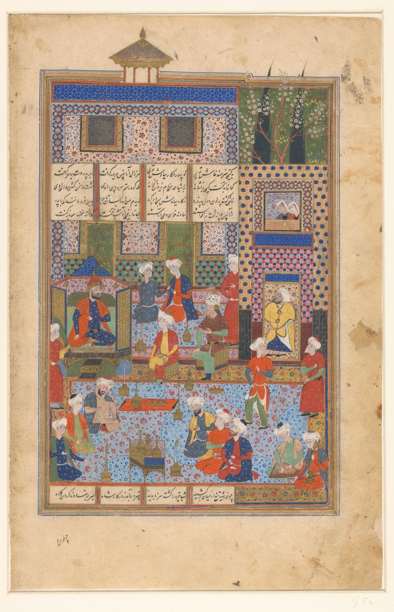 Rustam se despide del Shah Kai Khusrau de Husain Mirza Baiqara van Herat (manner of)