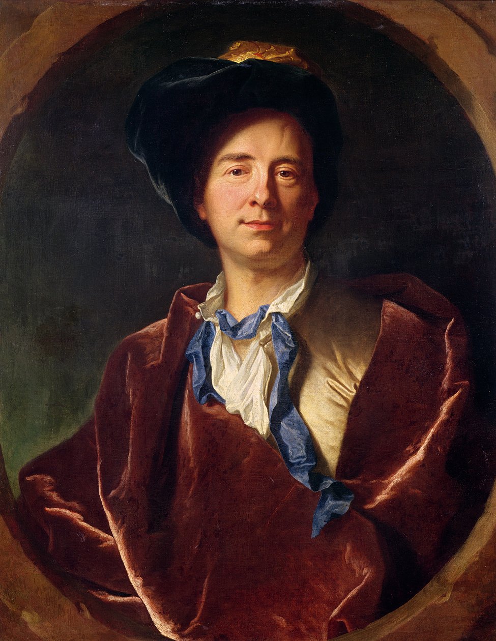 Retrato de Bernard le Bovier de Fontenelle (1657-1757) de Hyacinthe Francois Rigaud