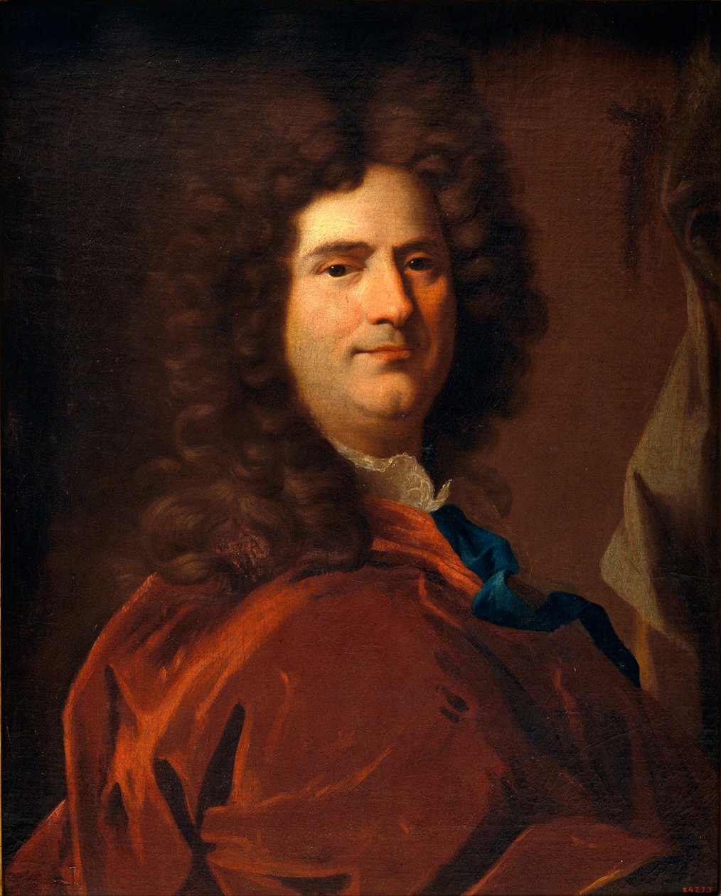 Autorretrato - Autorretrato - Pintura de Hyacinthe Francois Honore Rigaud (1659-1743) - ca 1705 - Óleo sobre lienzo - 65,5x53,5 - Museu Nacional d