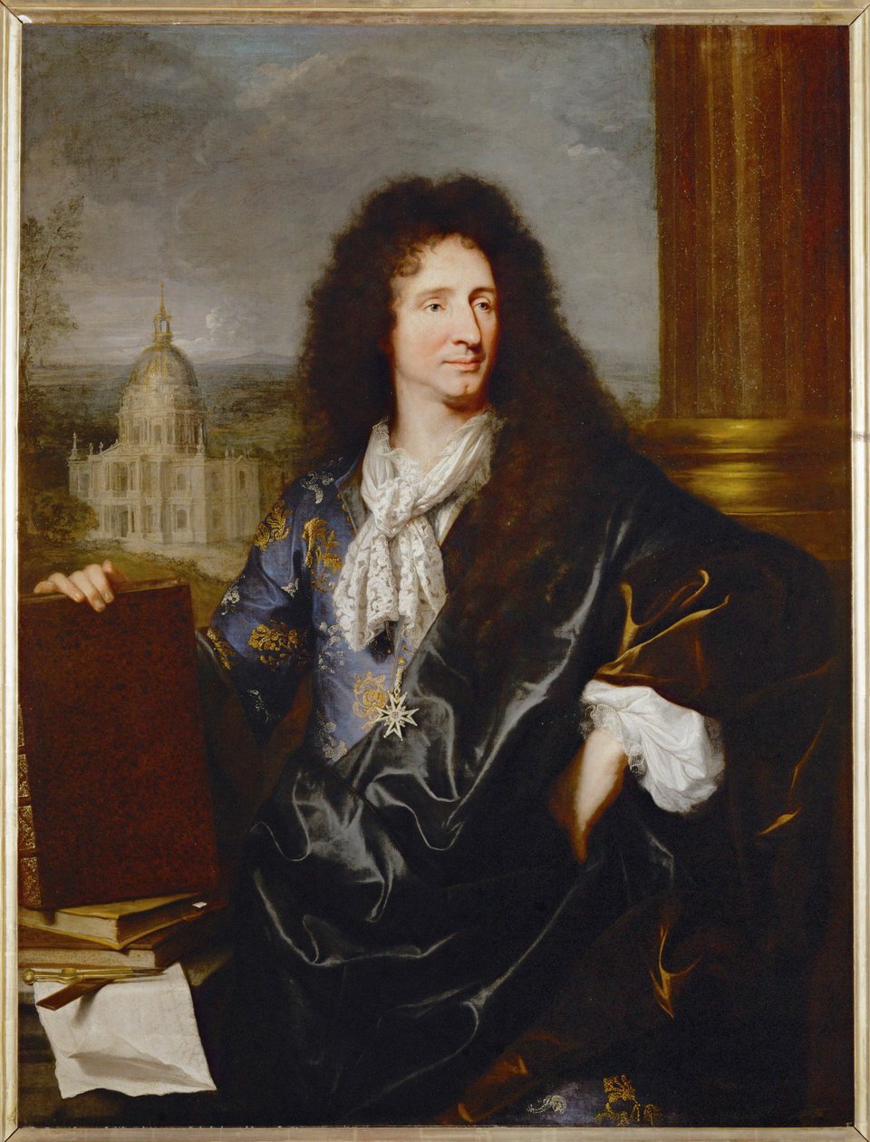 Jules Hardouin-Mansart, Primer Arquitecto y Supervisor de los Edificios Reales, pintado en 1685 ... de Hyacinthe Francois Rigaud