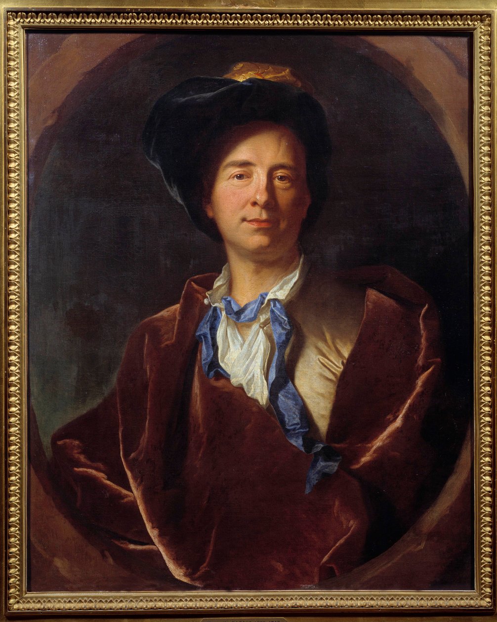 Retrato de Bernard Le Bouyer de Fontenelle, escritor francés de Hyacinthe Francois Rigaud