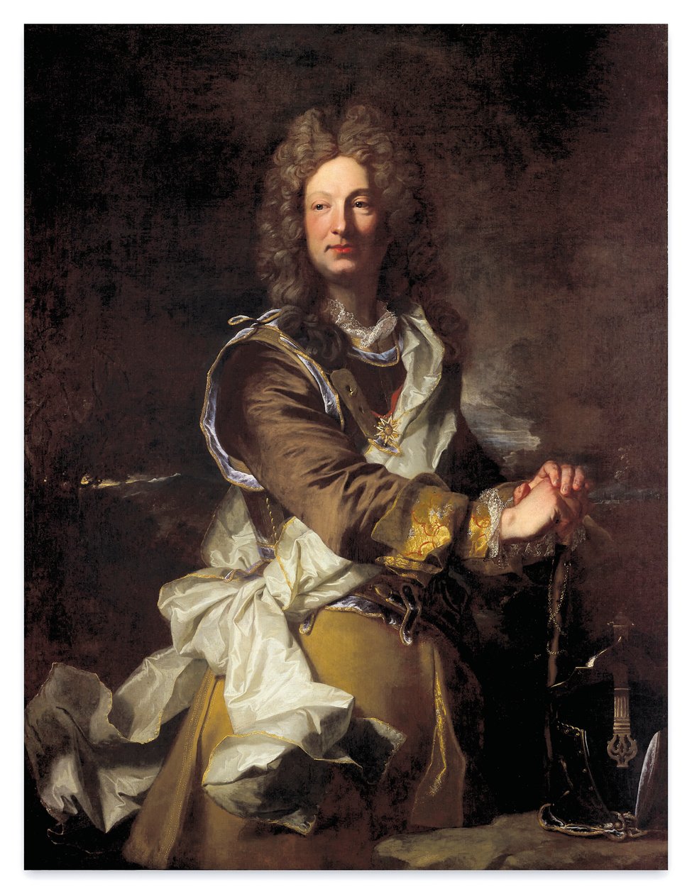 Presunto retrato de Alexis César Freslon, marqués de Acigné (-1748), tres cuartos de Hyacinthe Rigaud