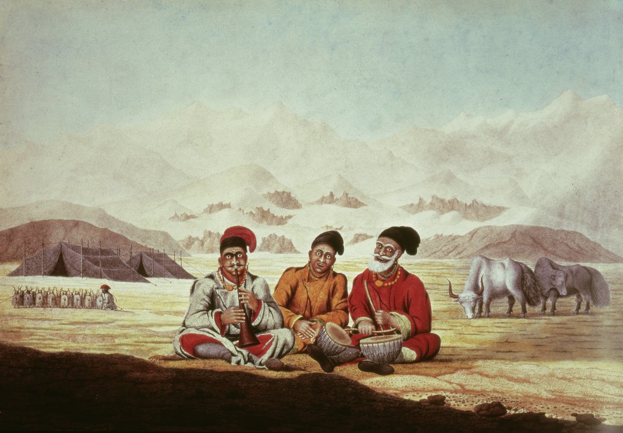 Tres Músicos en Tíbet de Hyder Jung Hearsey
