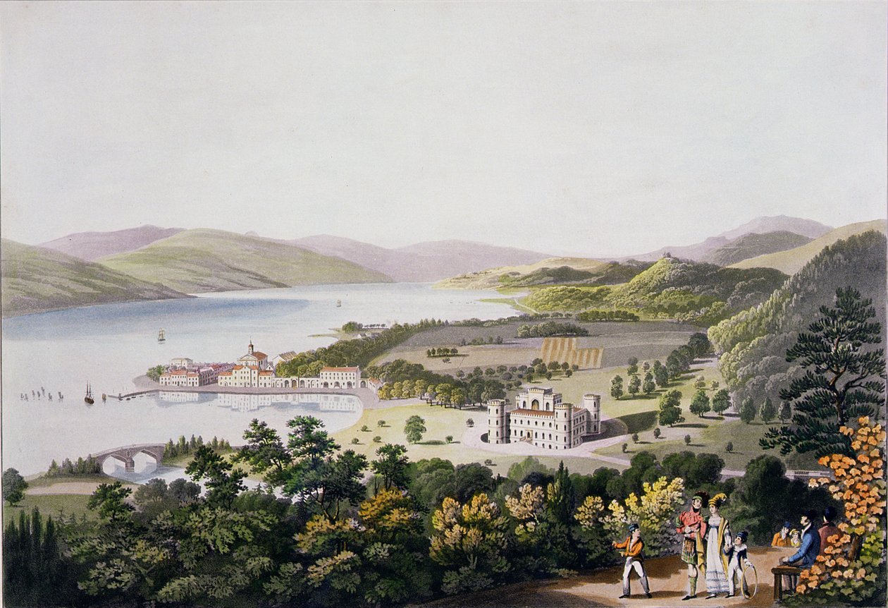 La ciudad de Inverary, publicada por Smith y Elder, 1824 de I Clark