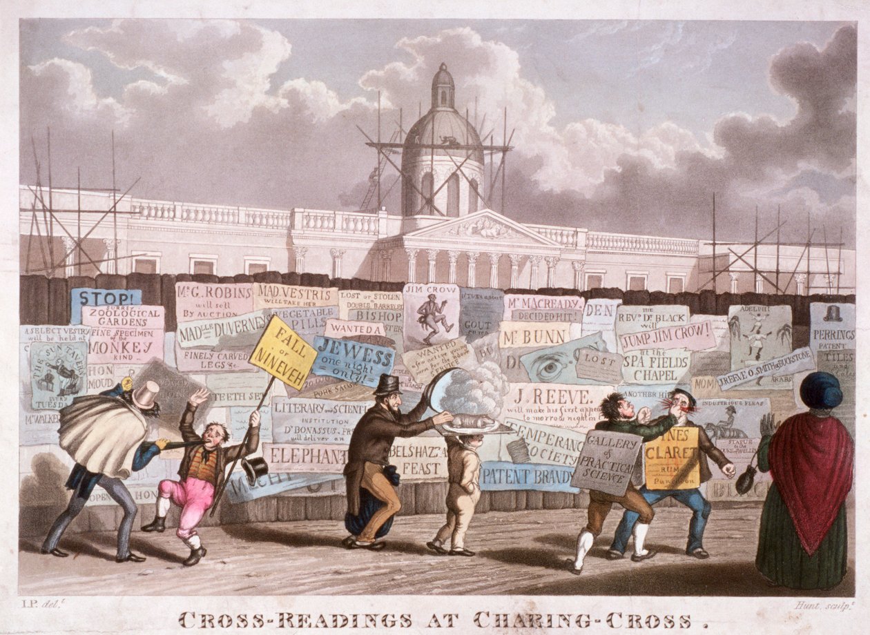 Cross-readings at Charing-Cross, Londres, 1835 de IP