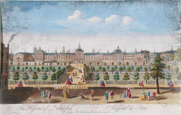 Hospital de Bethlehem, grabado por T. Bonles de I. (after) Maurer