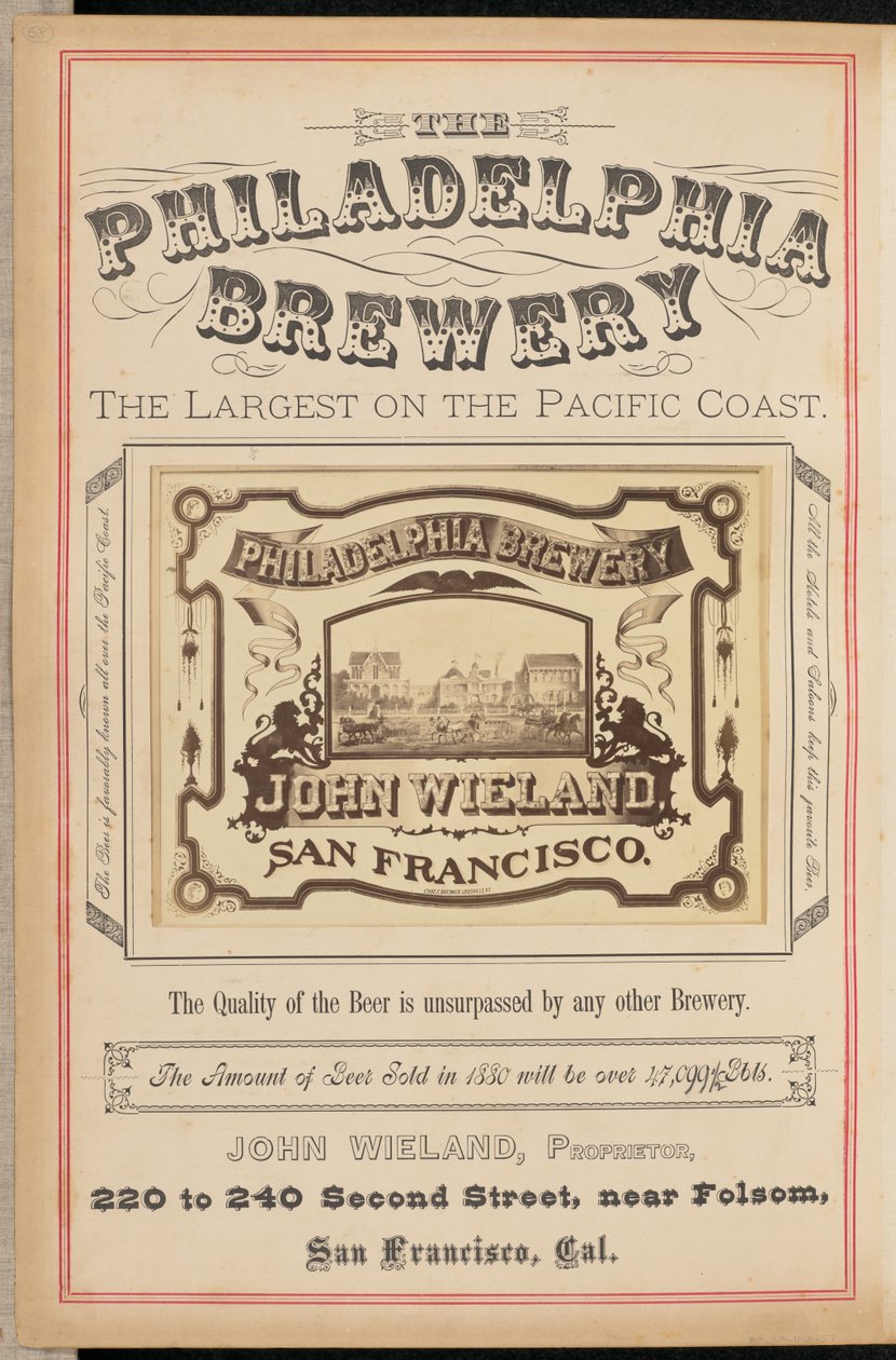 [Philadelphia Brewery, San Francisco] de I. W. Taber