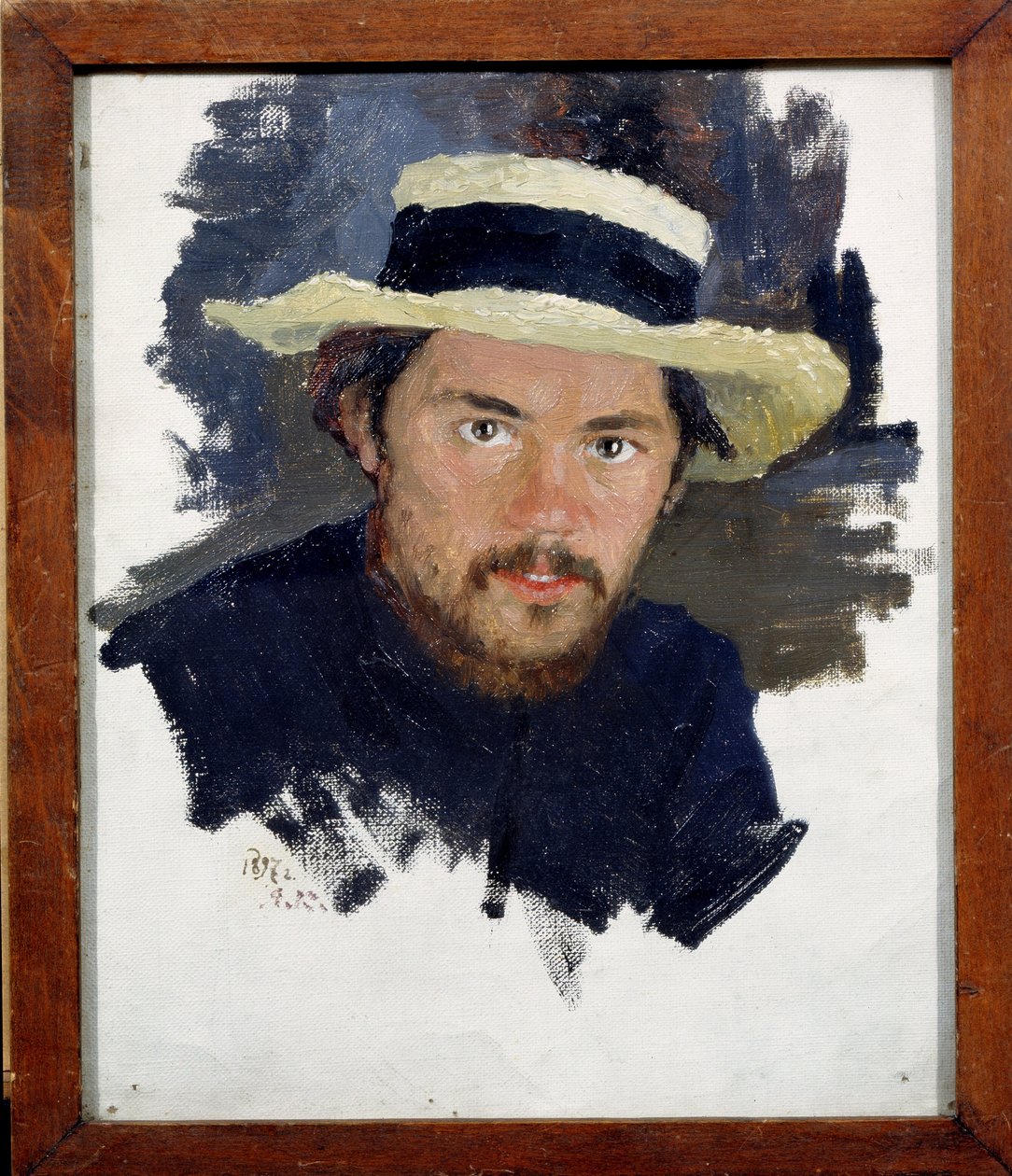 Autorretrato (Autorretrato). Pintura de Jakov Jakovlevich Kalinichenko (1869-1938), óleo sobre lienzo de Iakov Kalinichenko