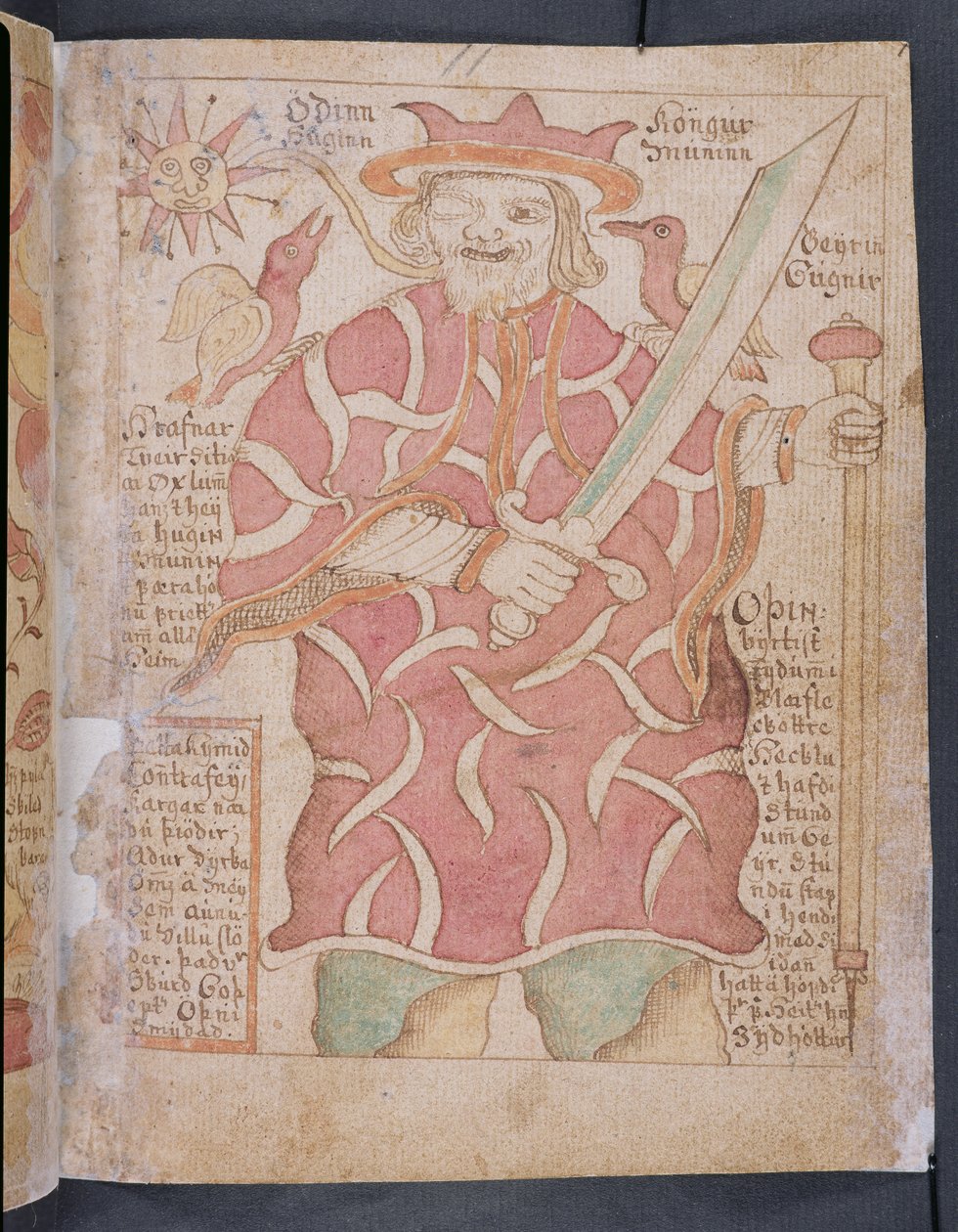 Odín, del Melsteds Edda de Icelandic School