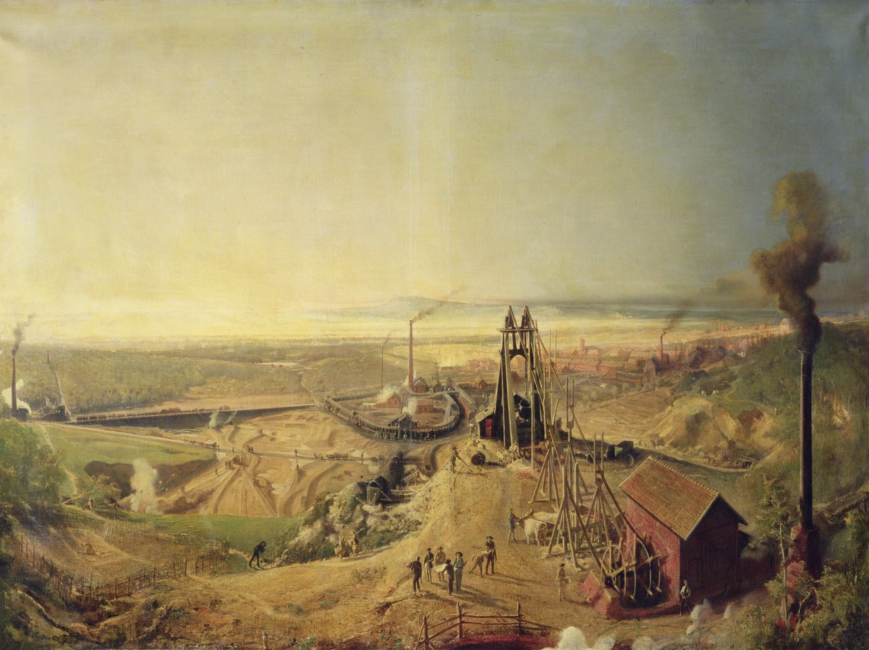 Minas de carbón y canteras de arcilla en Montchanin de Ignace Francois Bonhomme