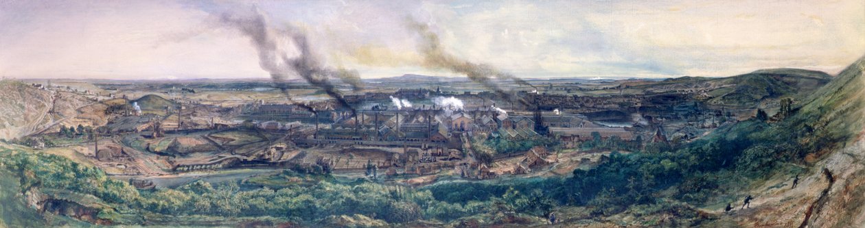 Fábricas en Le Creusot en 1848, 1855 de Ignace Francois Bonhomme