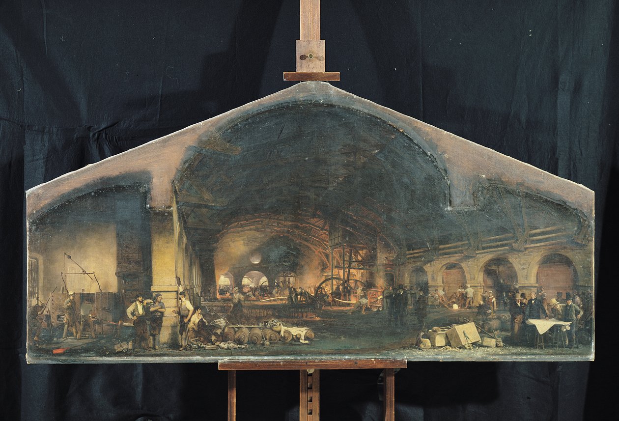 Interior de la forja en Fourchambault de Ignace Francois Bonhomme