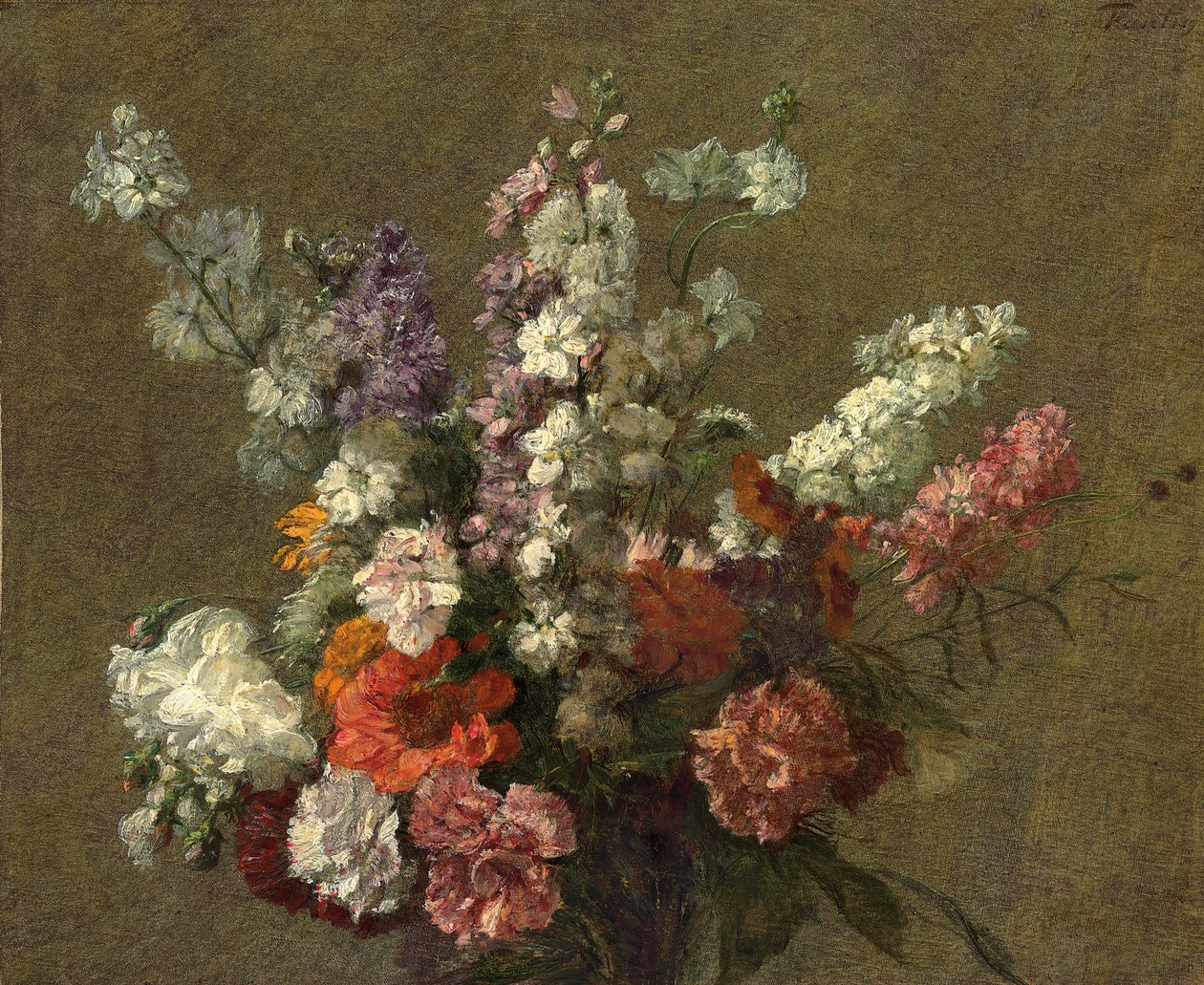 Delphiniums, 1899 de Ignace Henri Jean Fantin Latour