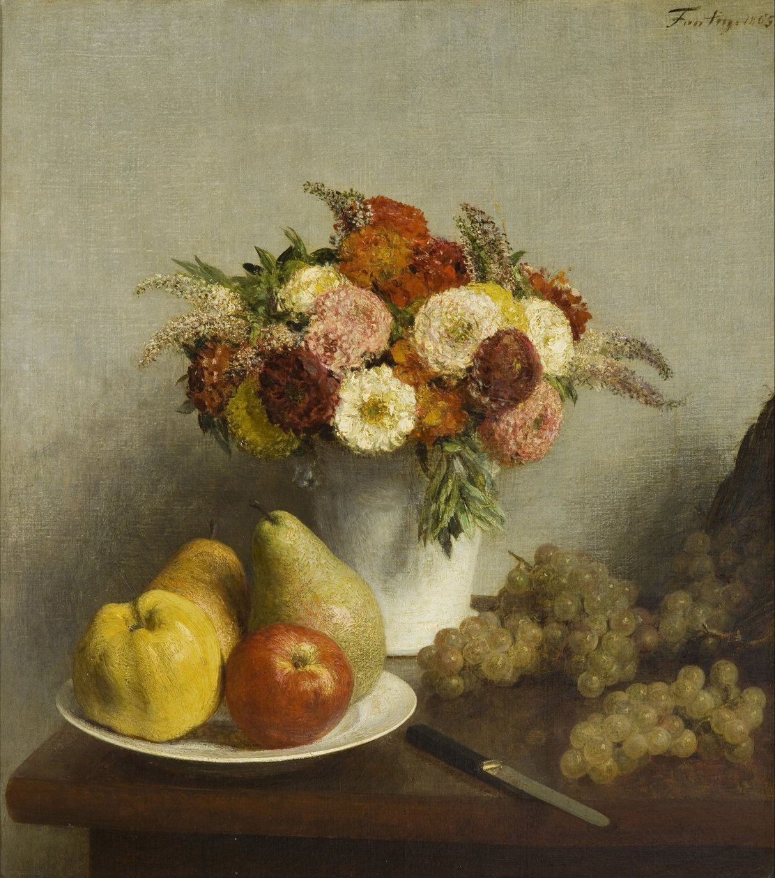 Flores y Frutas, 1865 de Ignace Henri Jean Fantin Latour