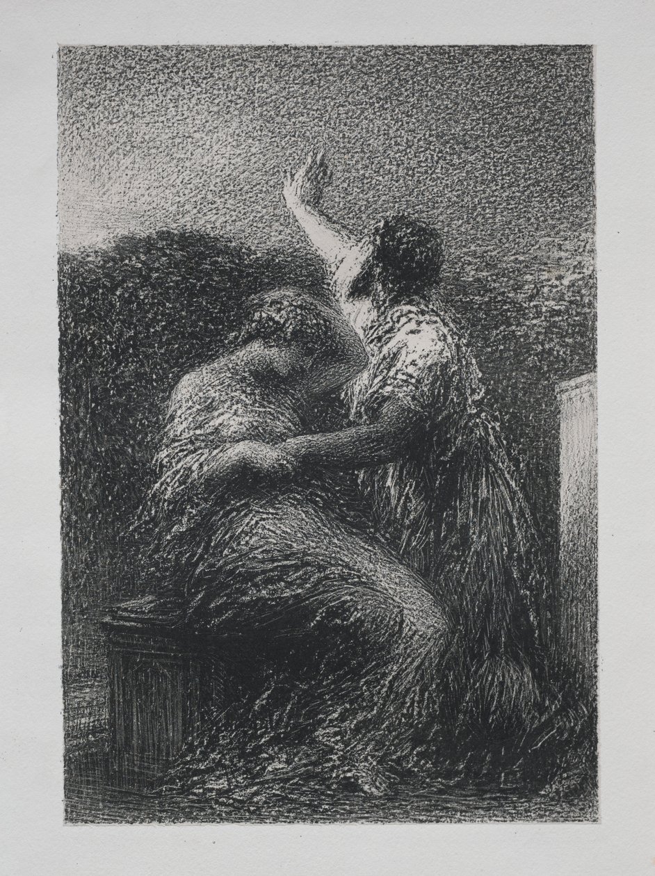 El mago Baltazar y Fatime de Ignace Henri Jean Fantin Latour