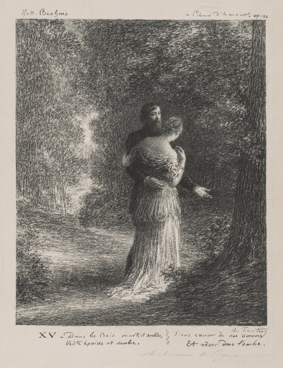 Poemas de amor de Brahms de Ignace Henri Jean Fantin Latour