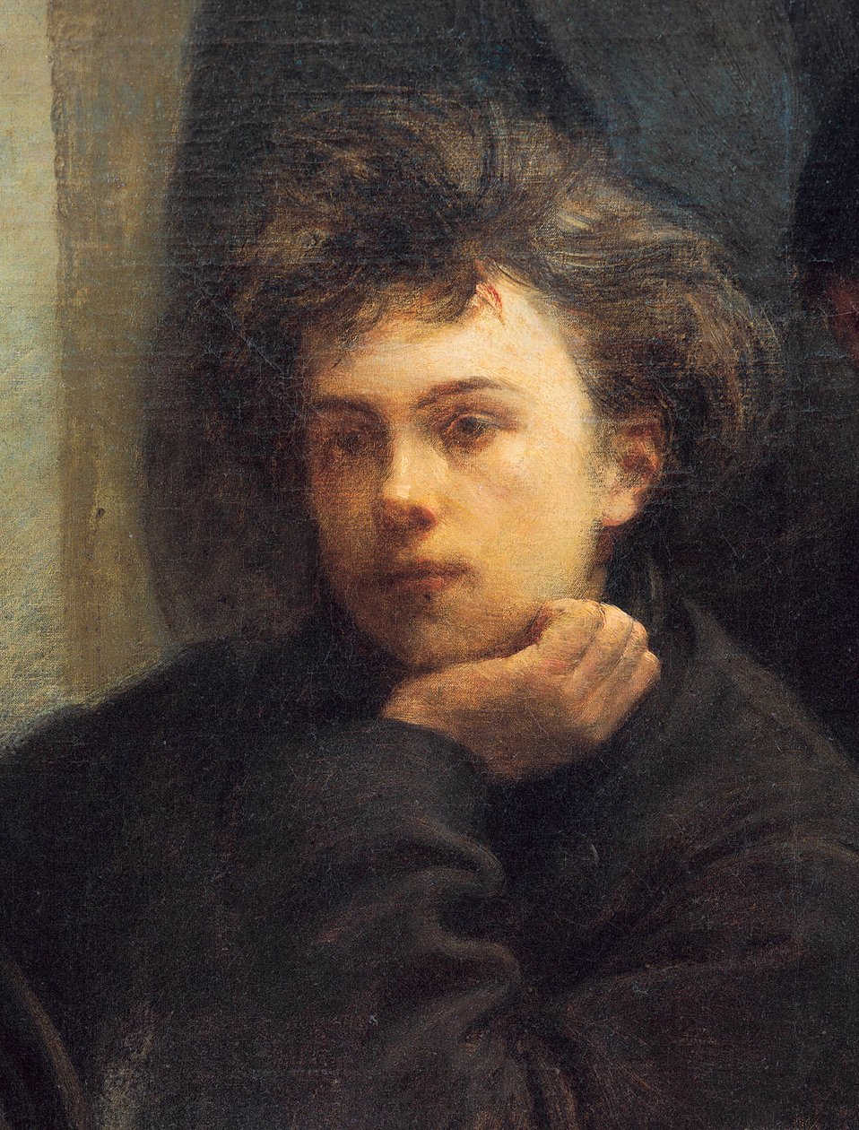 Retrato de Arthur Rimbaud (detalle) de Ignace Henri Jean Fantin Latour