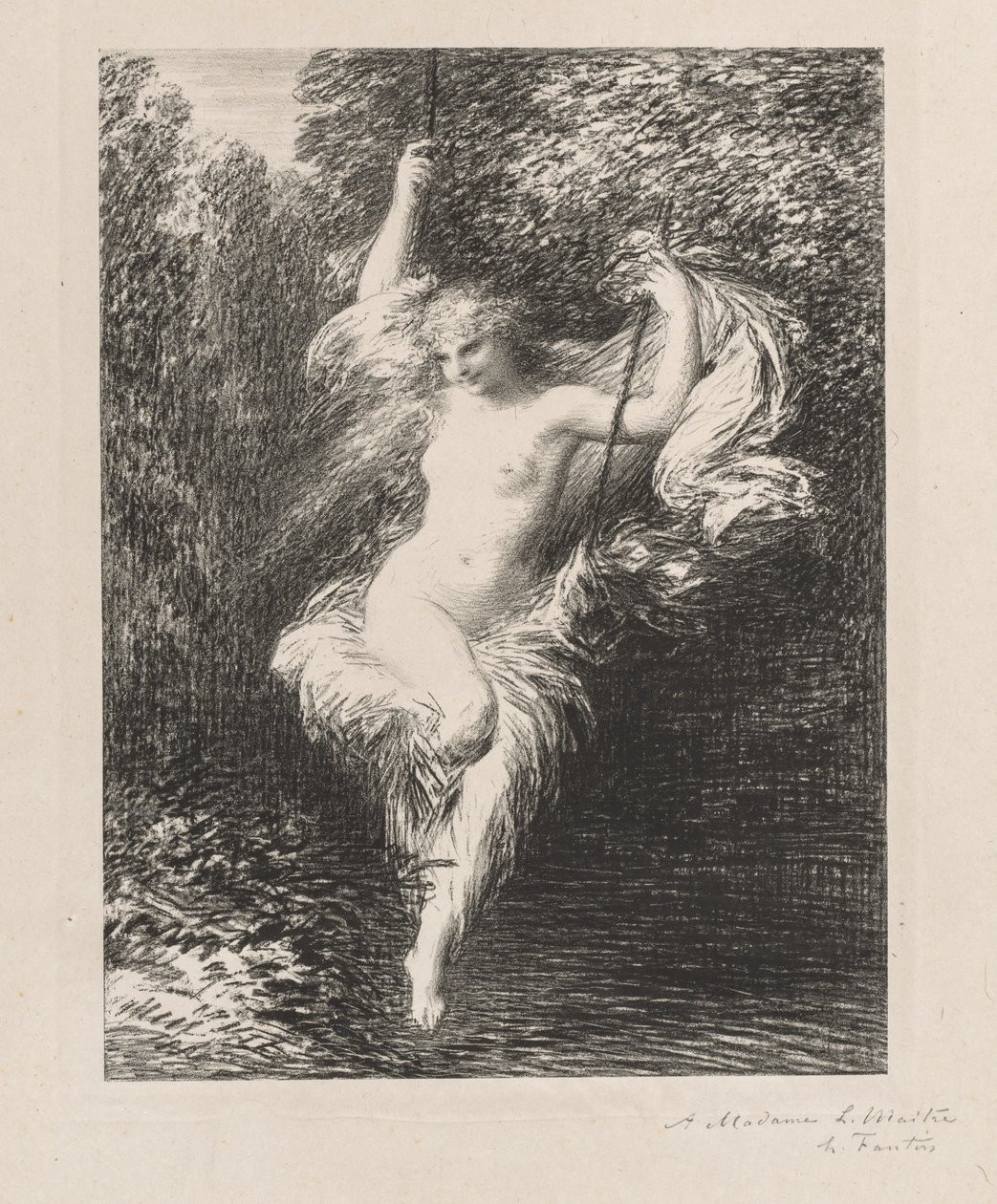 Sarah la bañista, 1892 de Ignace Henri Jean Fantin Latour
