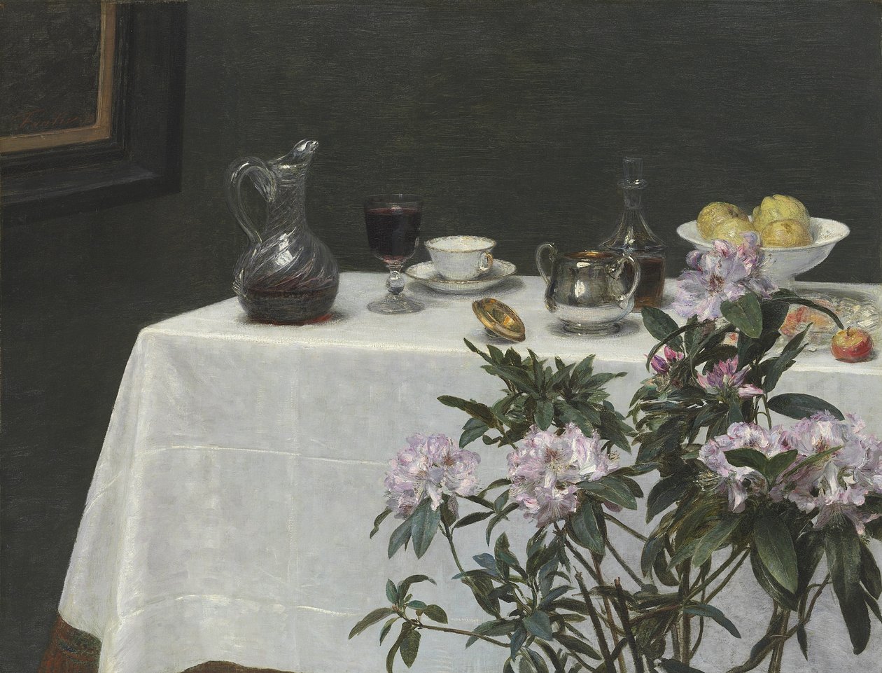 Naturaleza muerta: Esquina de una mesa, 1873 de Ignace Henri Jean Fantin Latour