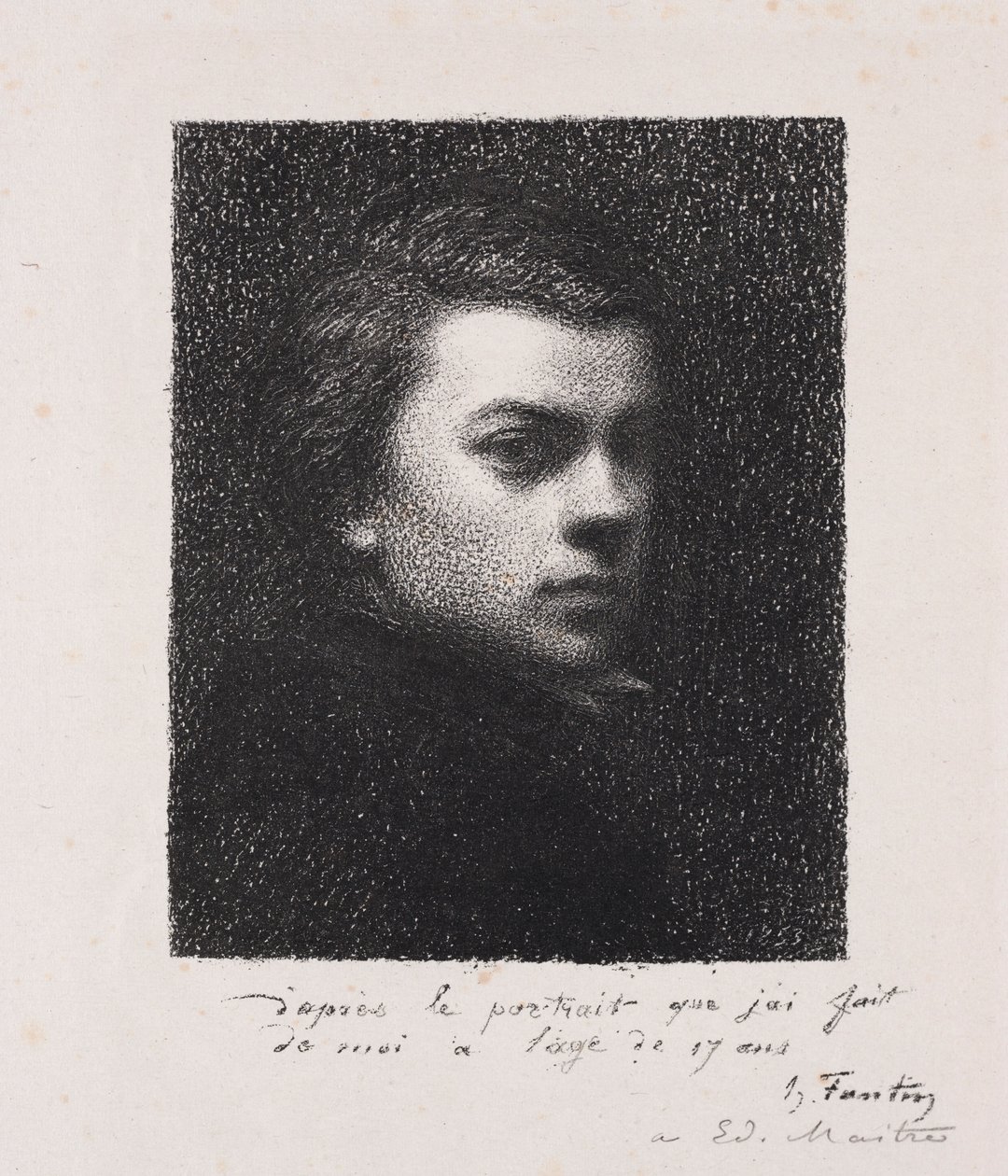 El artista a los 17 años, 1892 de Ignace Henri Jean Fantin Latour