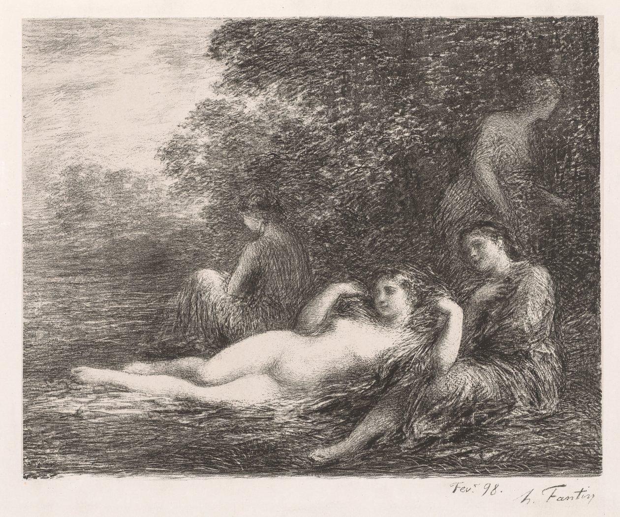 Los bañistas, 1898 de Ignace Henri Jean Fantin Latour