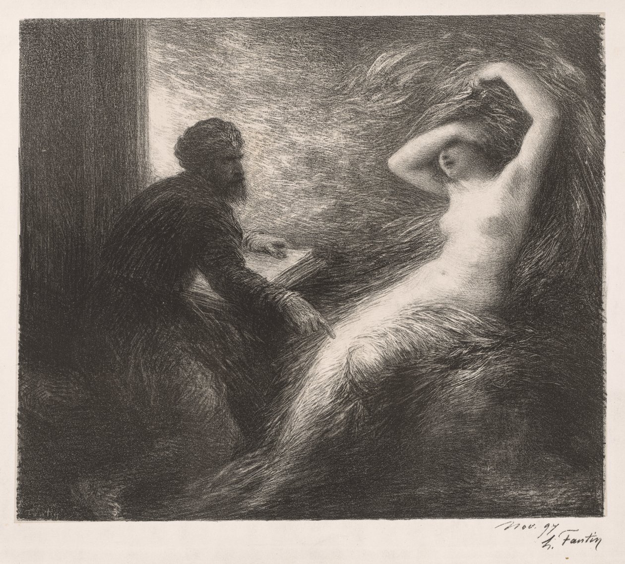 La evocación de Kundry, 1898 de Ignace Henri Jean Fantin Latour
