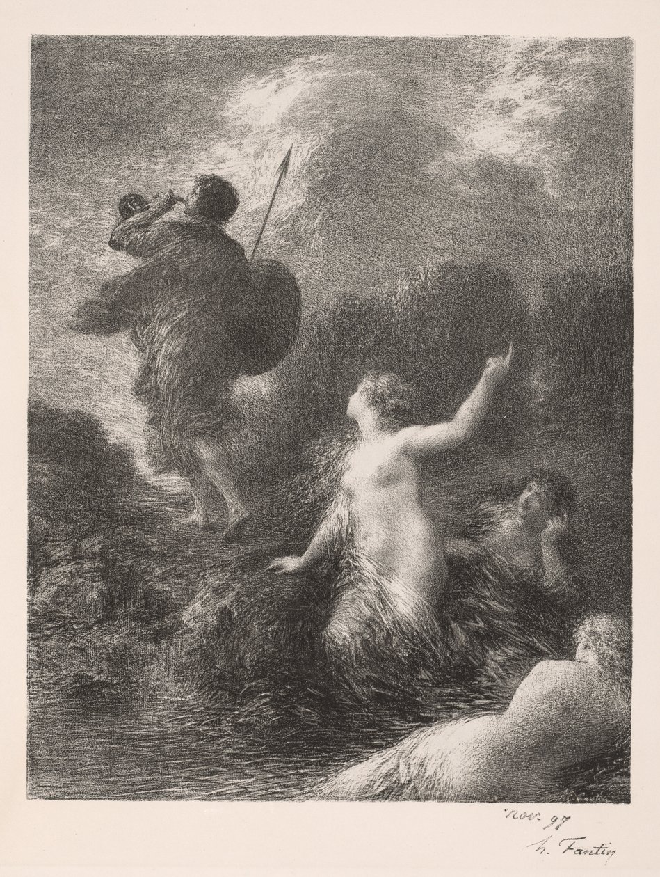 El ocaso de los dioses: Sigfrido y las doncellas del Rin de Ignace Henri Jean Fantin Latour