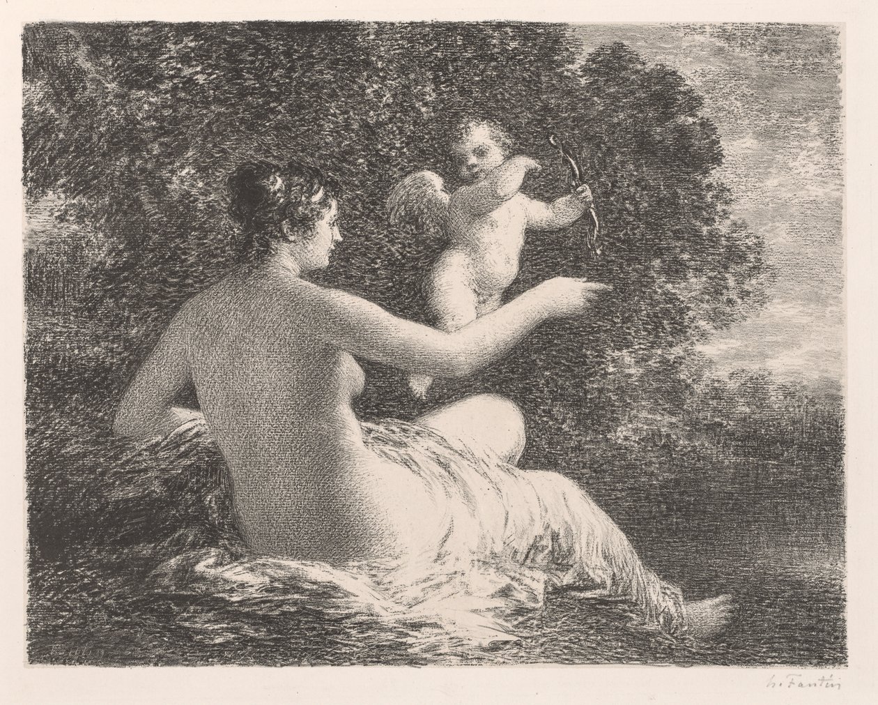 Venus y Cupido, 1896 de Ignace Henri Jean Fantin Latour