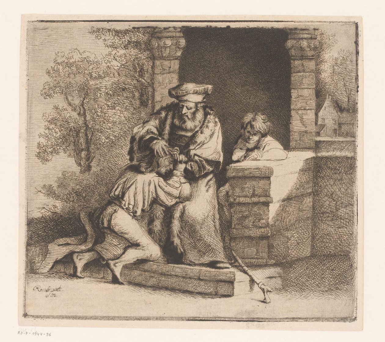 Regreso a casa del hijo pródigo de Ignace Joseph de Claussin (attributed to)