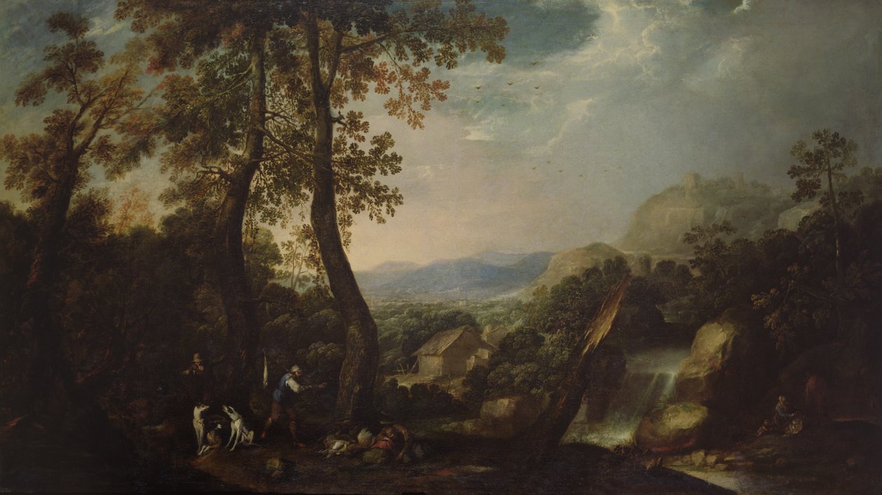 Paisaje con torrente, 1665 de Ignacio Iriarte