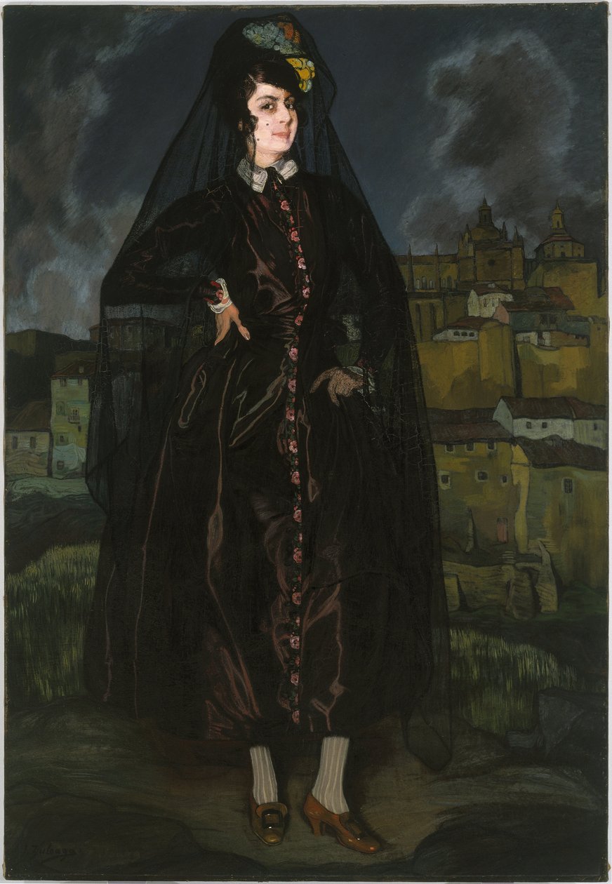 Retrato de Anita Ramírez en negro de Ignacio Zuloaga
