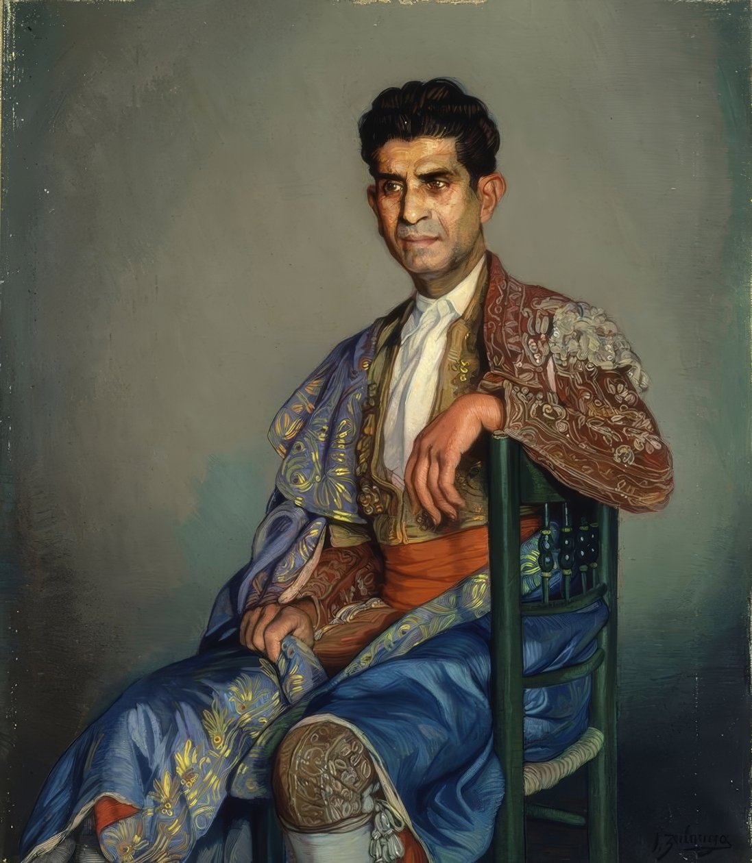 Torero con Traje de Luces Sentado en una Silla – Siglo XX de Ignacio Zuloaga y Zabaleta