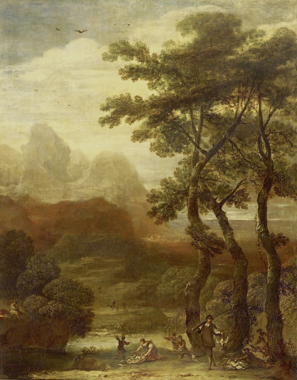 Paisaje con cazadores de Ignacio de Iriarte