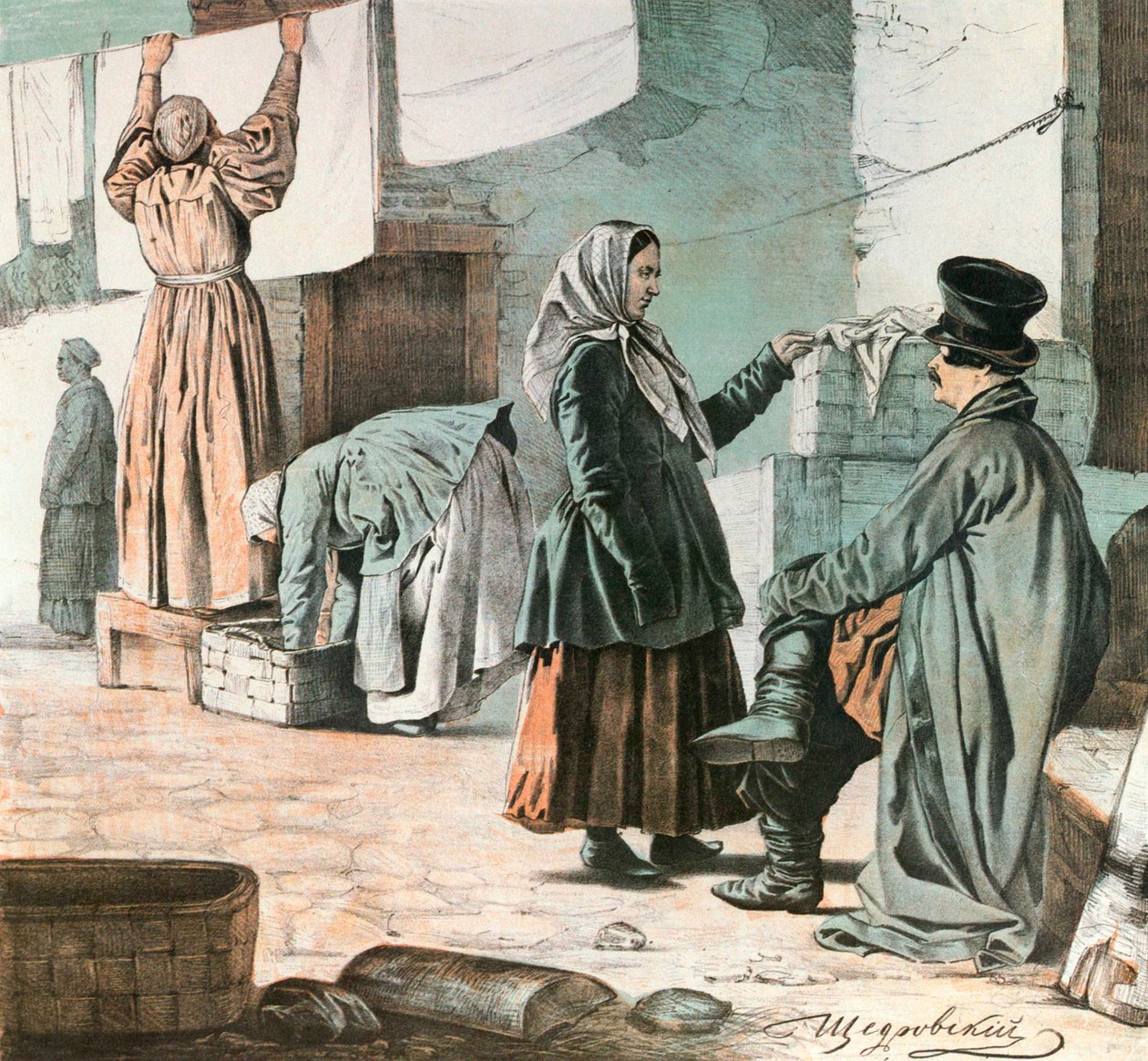 Lavanderas, 1846 de Ignati Shchedrovsky