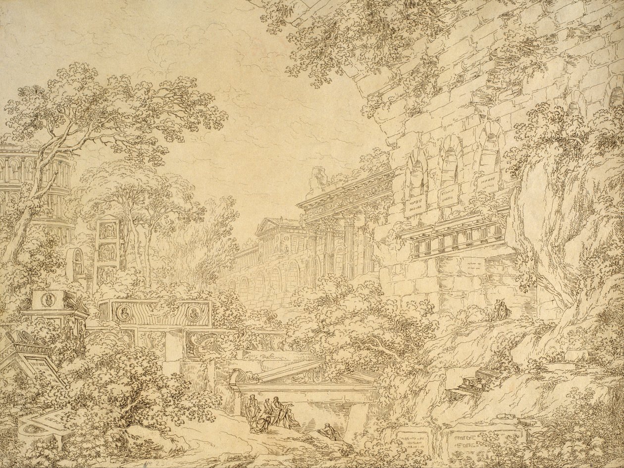 Paisaje con ruinas de Ignazio Degotti