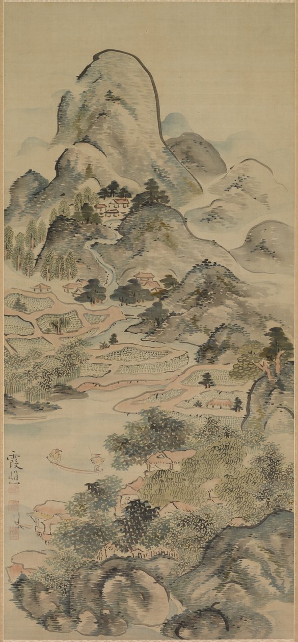 Pescando en primavera, 1700s de Taiga Ike