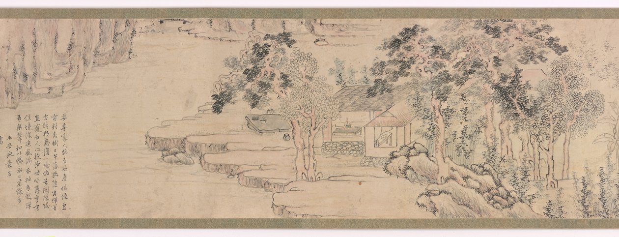 Becario jubilado, c.1750 (tinta y color claro sobre papel) de Ike no Taiga