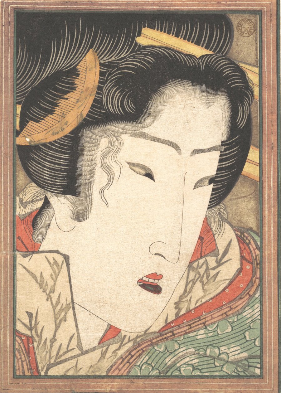 Geisha rechazada de Pasiones enfriadas por la nieve primaveral, 1824 de Ikeda Eisen