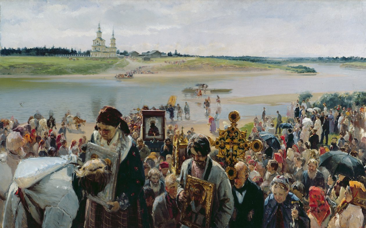 Una procesión religiosa de Illarion Mikhailovich Pryanishnikov